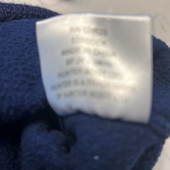 Hunter Navy Fleece Boot Socks with Striped Cuff - Picture 5 of 11